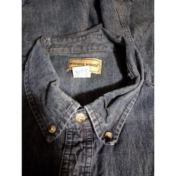 Scandia Woods Men Shirt‎ Extra Large Chambray - Picture 4 of 6